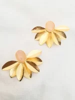 Arete Elara cuarzo rosa