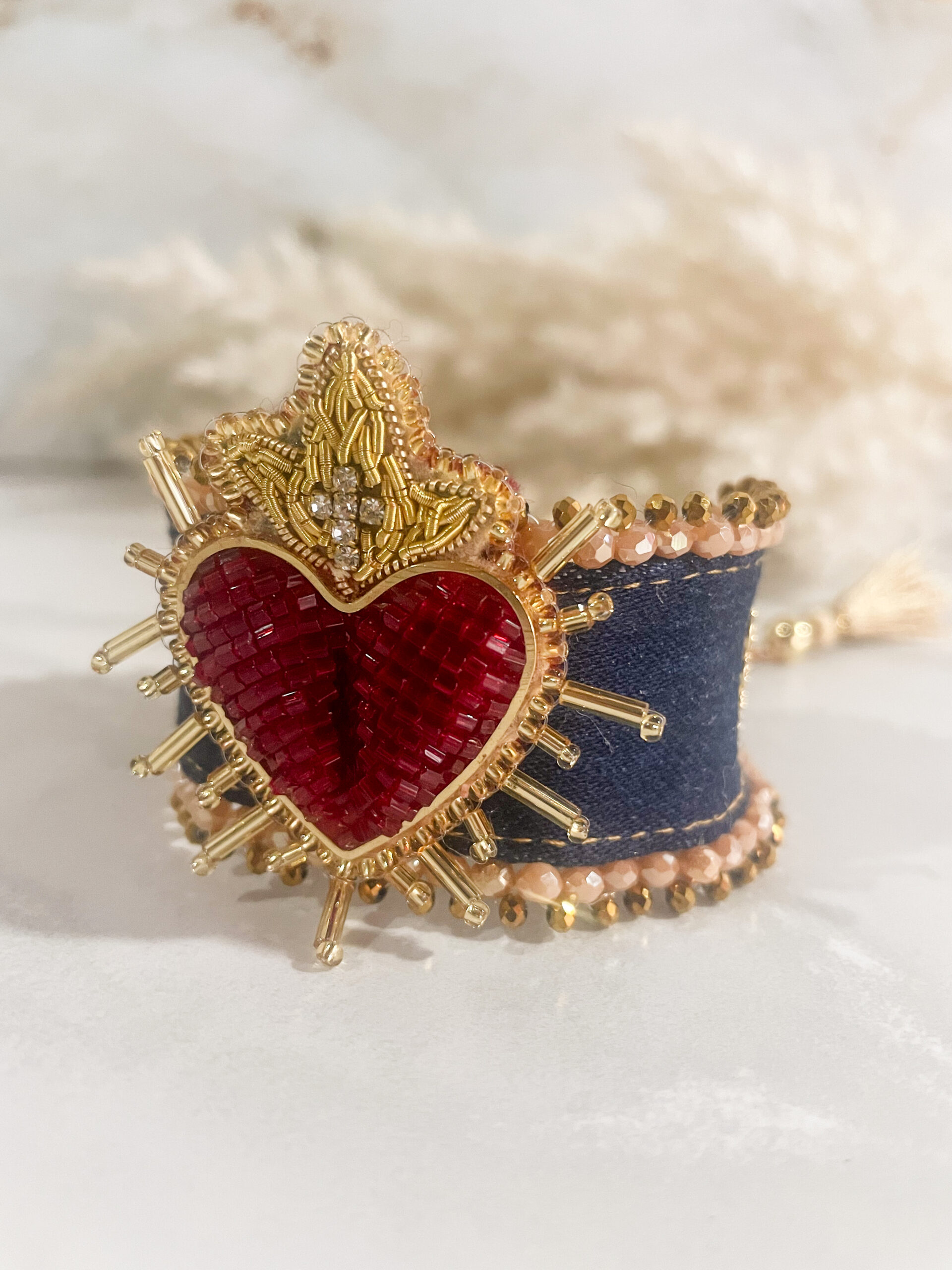 IMG_0373 Pulsera Vivo Amor (Mezclilla) - Imagen 1