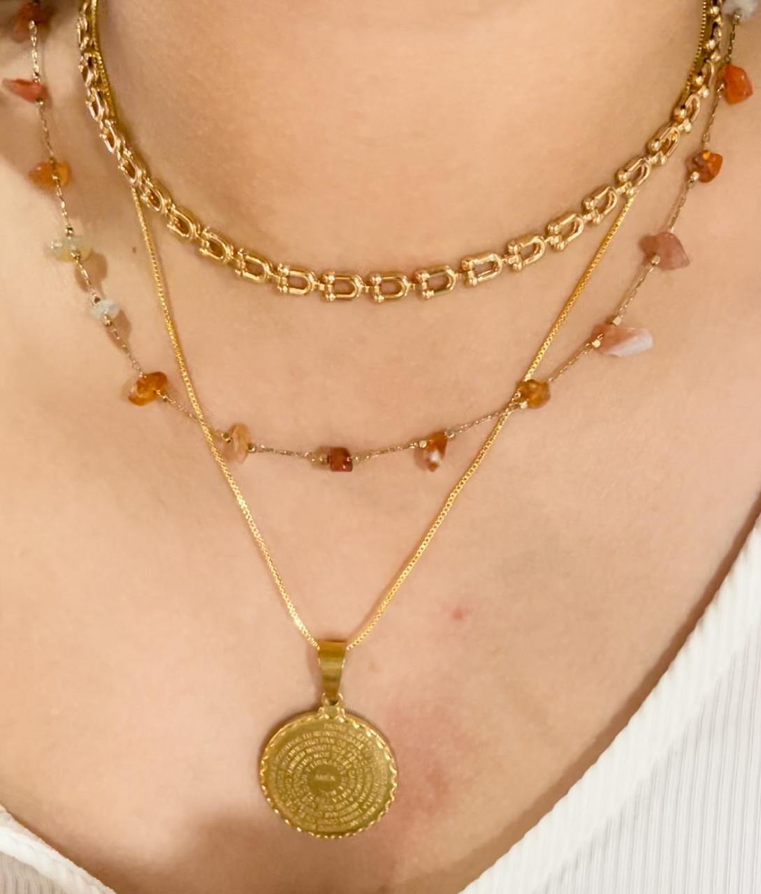 WhatsApp Image 2024-04-23 at 12.01.53 PM Set Trio medalla Padre Nuestro y piedras - Imagen 1