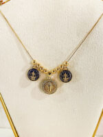 Collar escudo de fe azul - Imagen 2