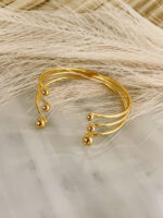 Pulsera tres hilos dorados - Imagen 2