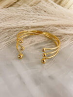 Pulsera tres hilos dorados - Imagen 3