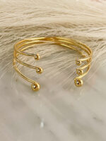 Pulsera tres hilos dorados