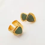 Anillo corazón de jade