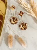 Aretes Flor doble sol - Imagen 2