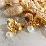 Aretes Orquidea blanca