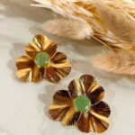 Aretes Peonia jade