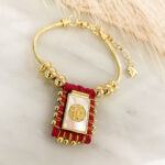 Pulsera escapulario Fe rojo