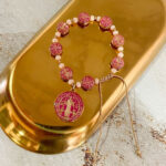 Pulsera Amuleto San Benito lila