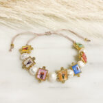 Pulsera 7 Arcángeles Medallas cuadradas
