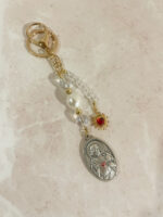 Charm  o llavero de Bolso corazon de plata - Imagen 2