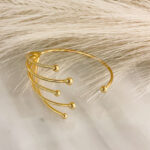 Pulsera 5 hilos dorados