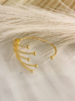 Pulsera 5 hilos dorados