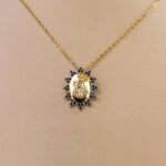 Collar Virgen Pequeña azul
